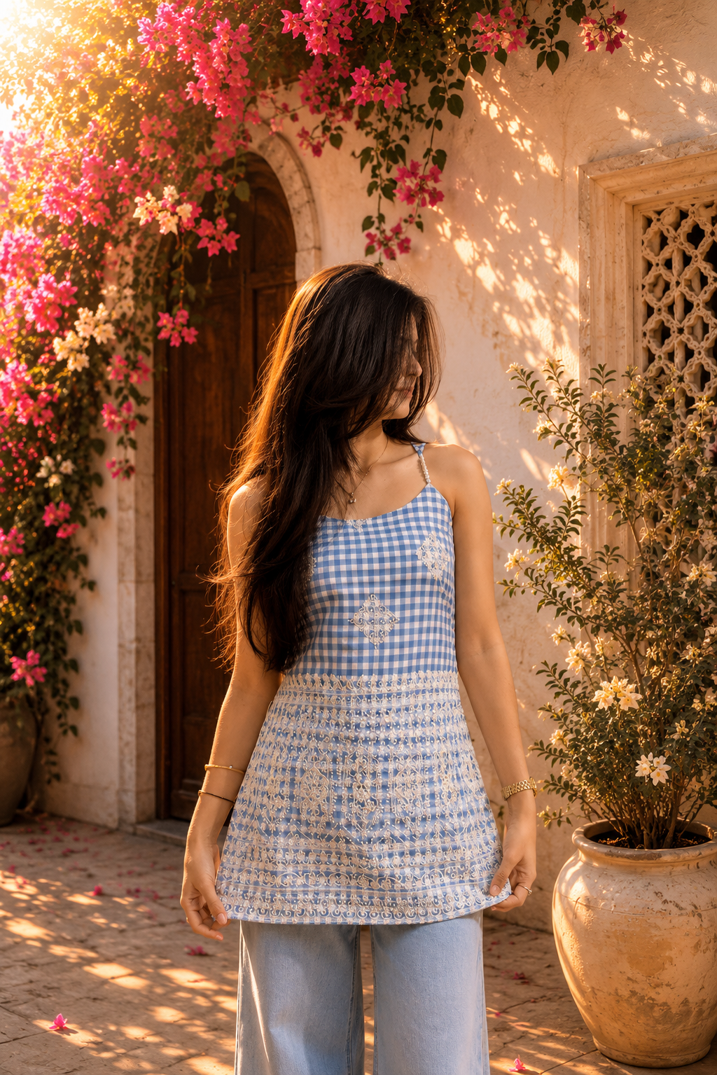Saanjh Tie-Back Short Kurti